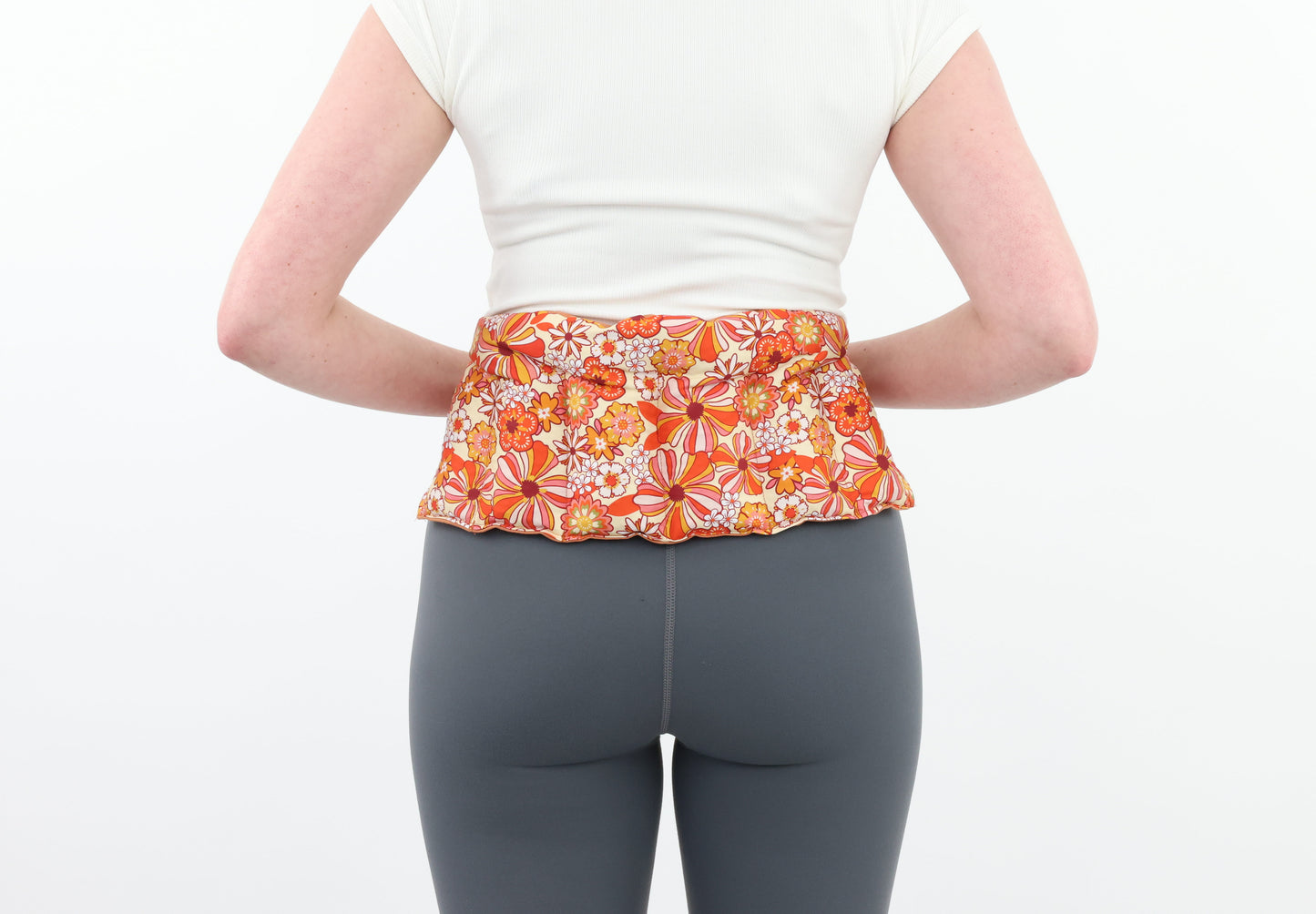 Wrap Around Heat Pack Groovy Flowers Orange