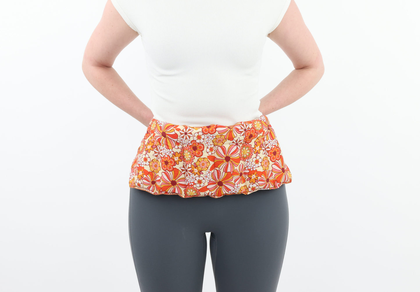 Wrap Around Heat Pack Groovy Flowers Orange
