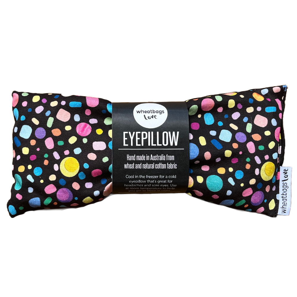 Black Pebbles Eye Pillow