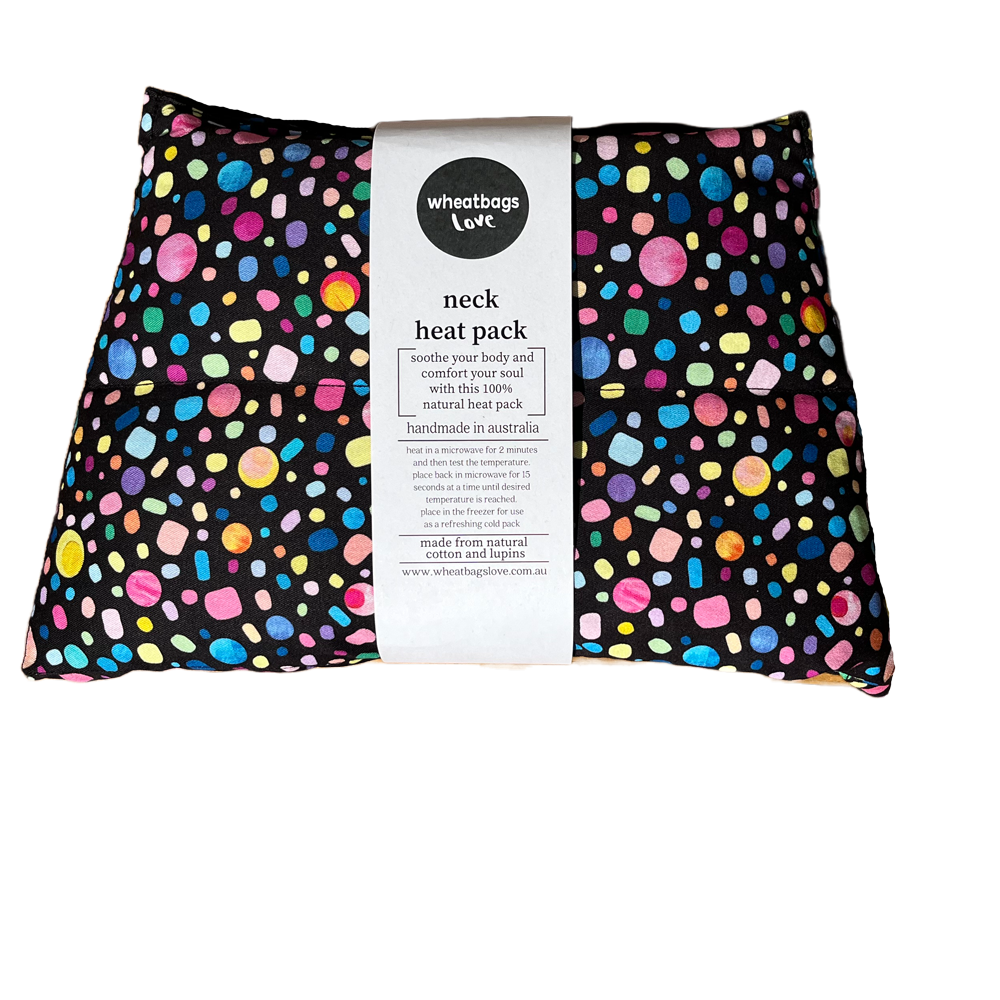 Black pebbles bellyband neck heat pack