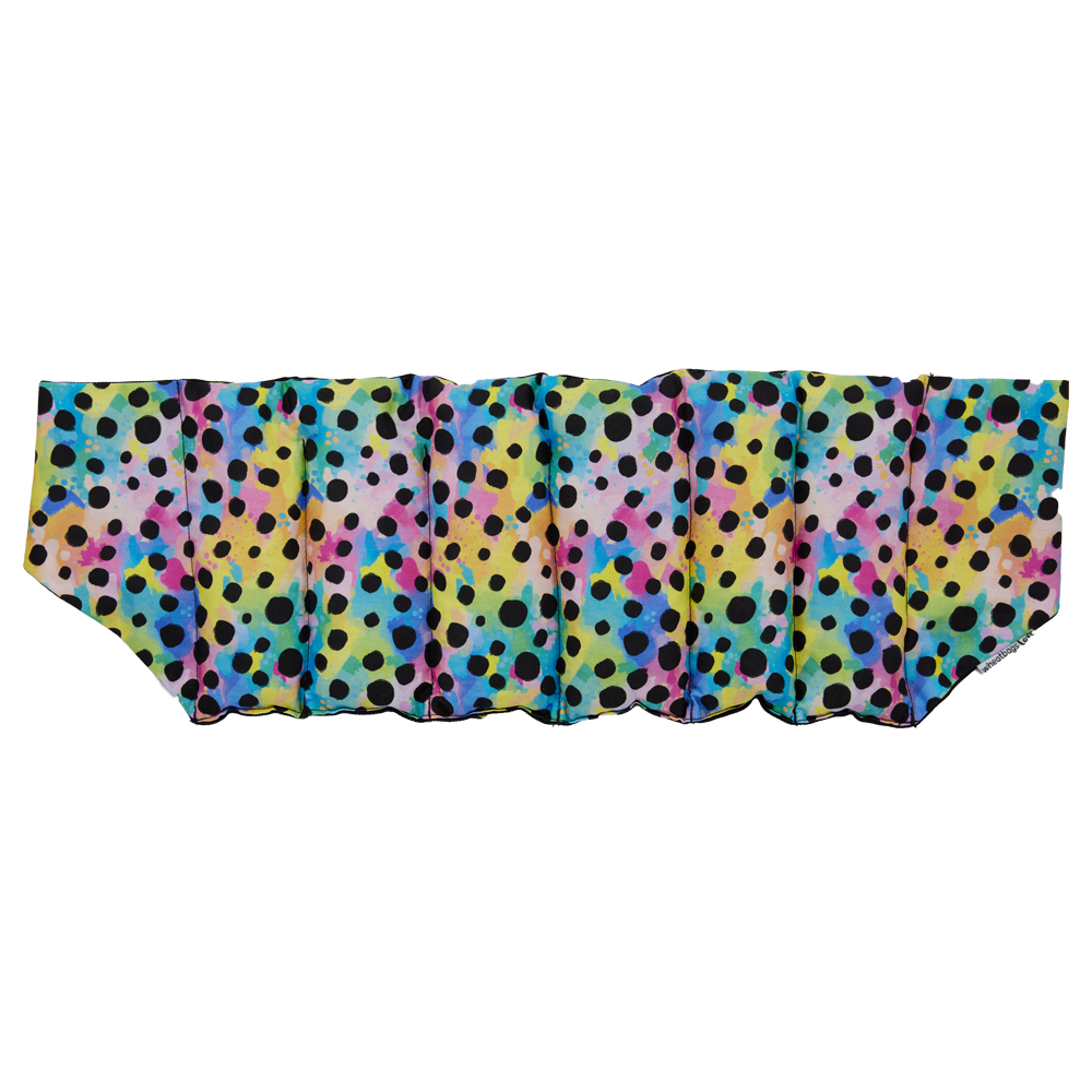 Kasey Rainbow Cheetah Rainbow Wrap Around Heat Pack Front