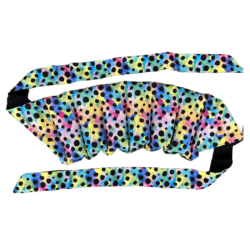 Cheetah Rainbow Wrap Around With Ties