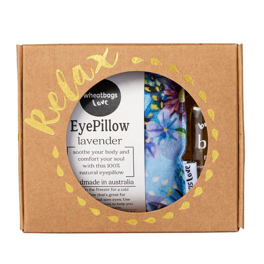 Relax Gift Pack - Blue Cockatoo Eyepillow and 50ml Rose Quartz Bath Oil