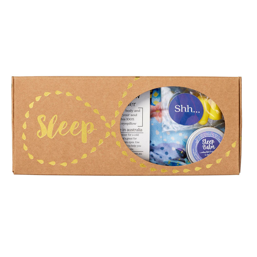 Sleep Gift Pack - Blue Cockatoo Eyepillow, Sleep Balm and Earplugs