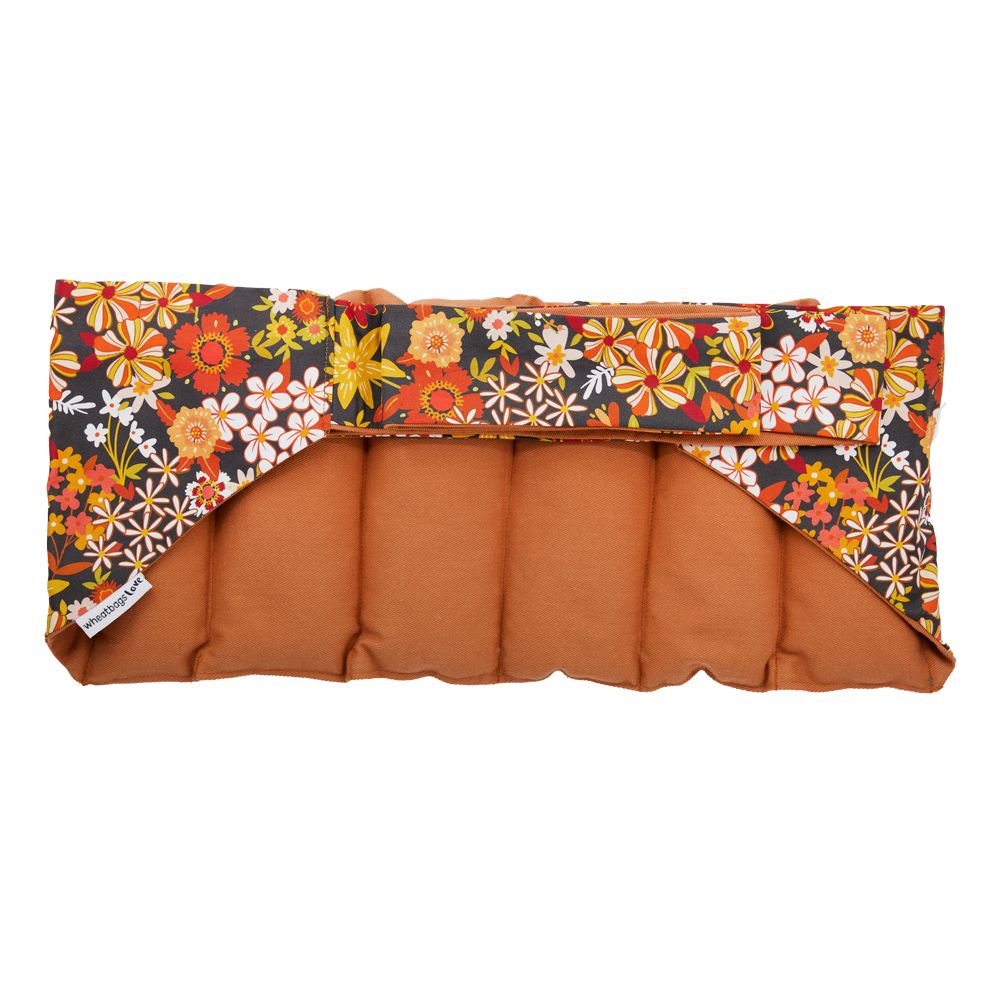 Groovy Flowers Black Wrap Around Heat Pack Back