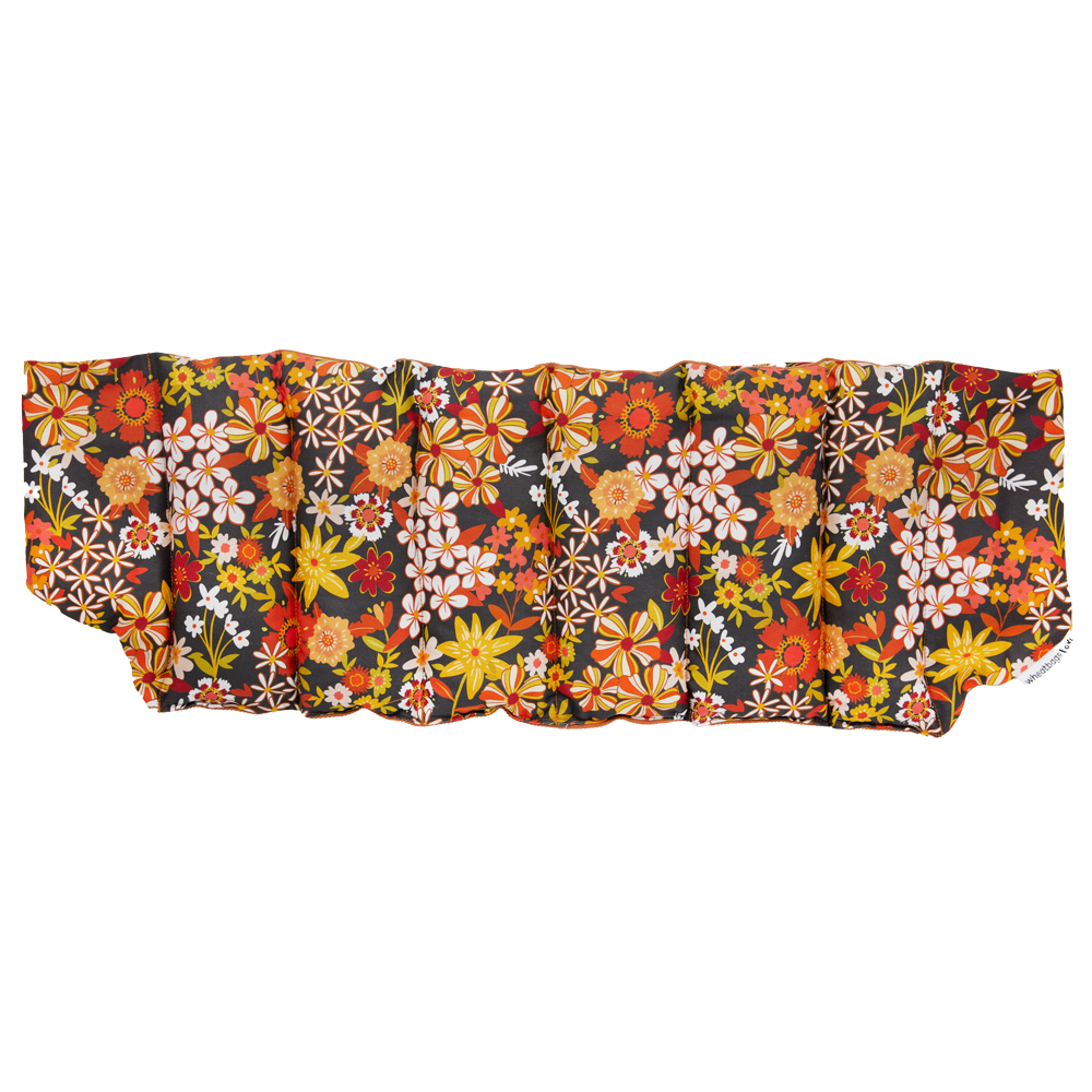 Groovy Flowers Black Wrap Around Heat Pack Front