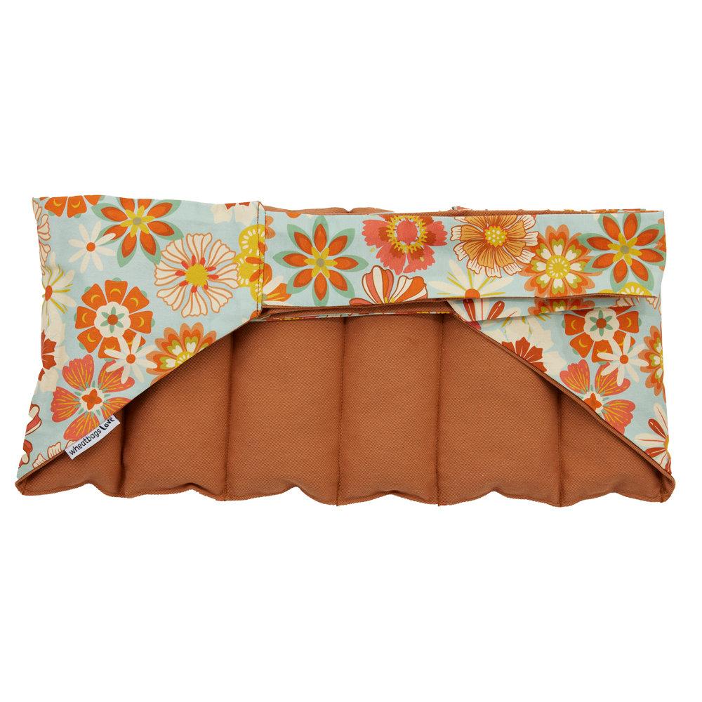 Groovy Flowers Khaki Wrap Around Heat Pack Back