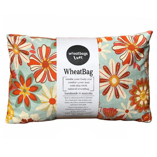 Groovy Flowers Khaki Wheatbag