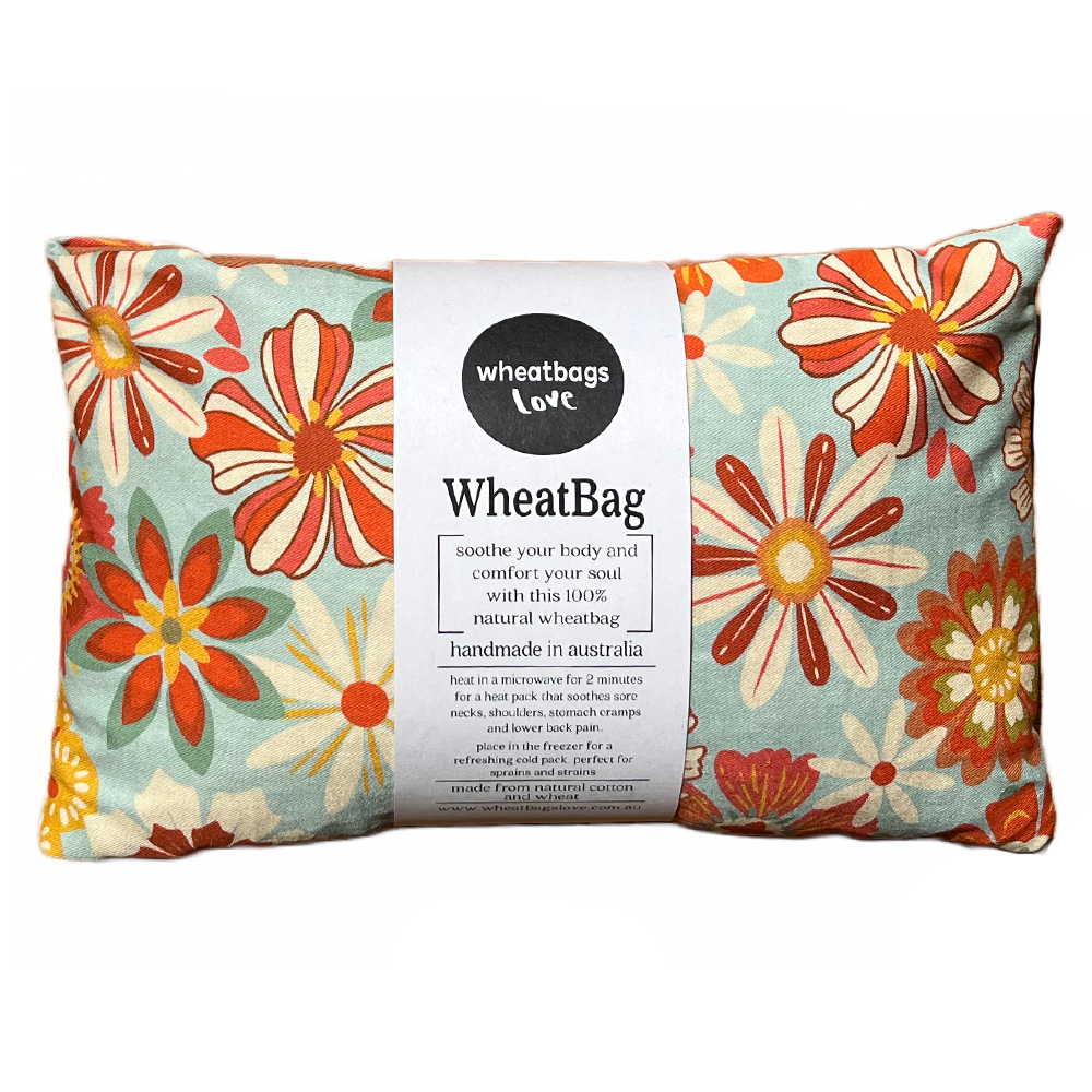 Groovy Flowers Khaki Wheatbag