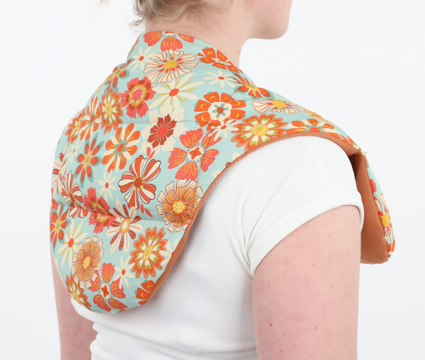 Neck Heat Pack Groovy Flowers Khaki