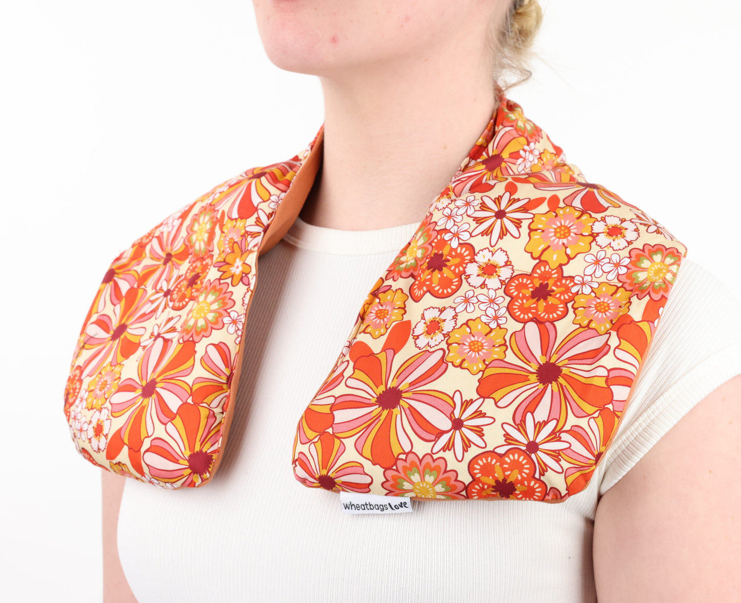 Neck Heat Pack Groovy Flowers Orange