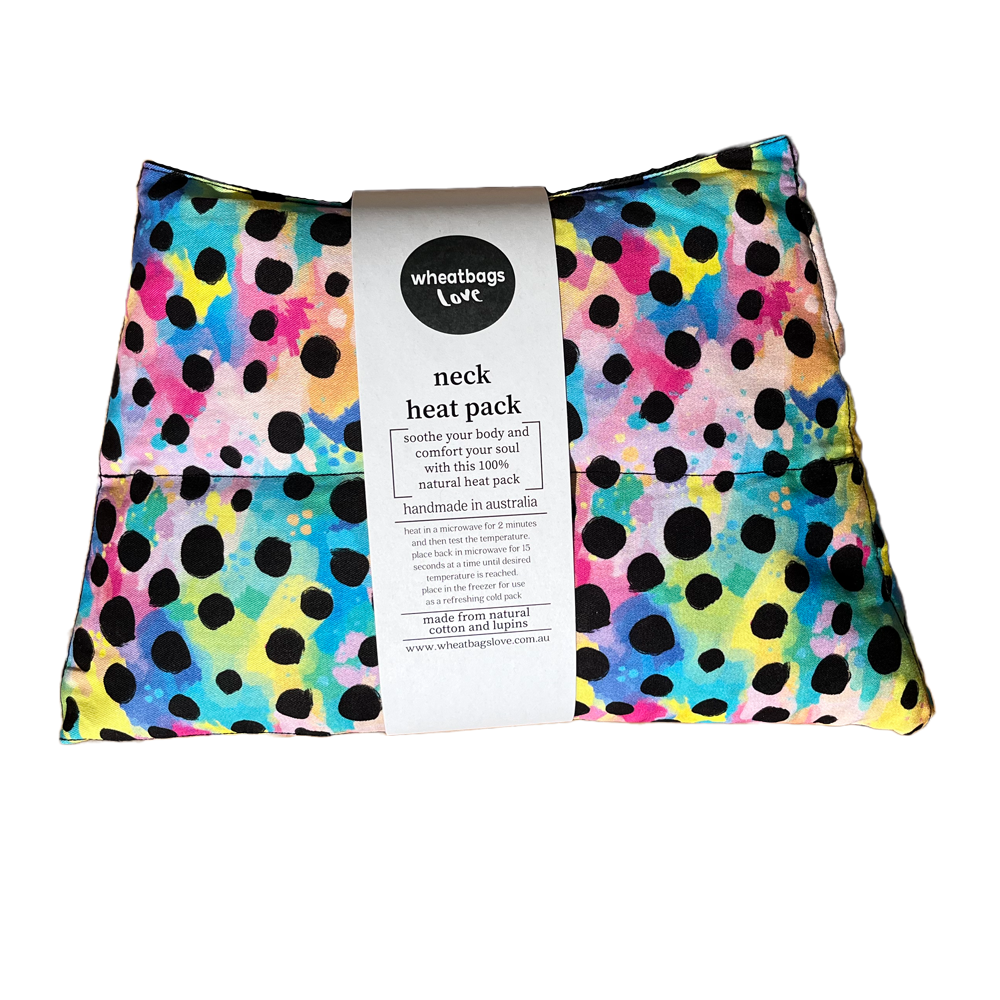 Rainbow cheetah bellyband neck heat pack