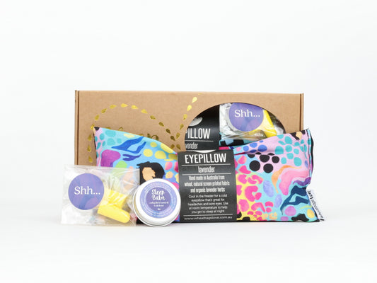 Sleep Gift Pack - Electric Leopard Eyepillow, Sleep Balm and Earplugs