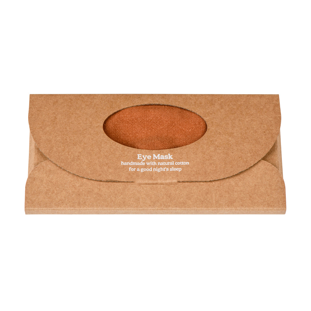 Copper Luxe Linen Eye Mask in a box