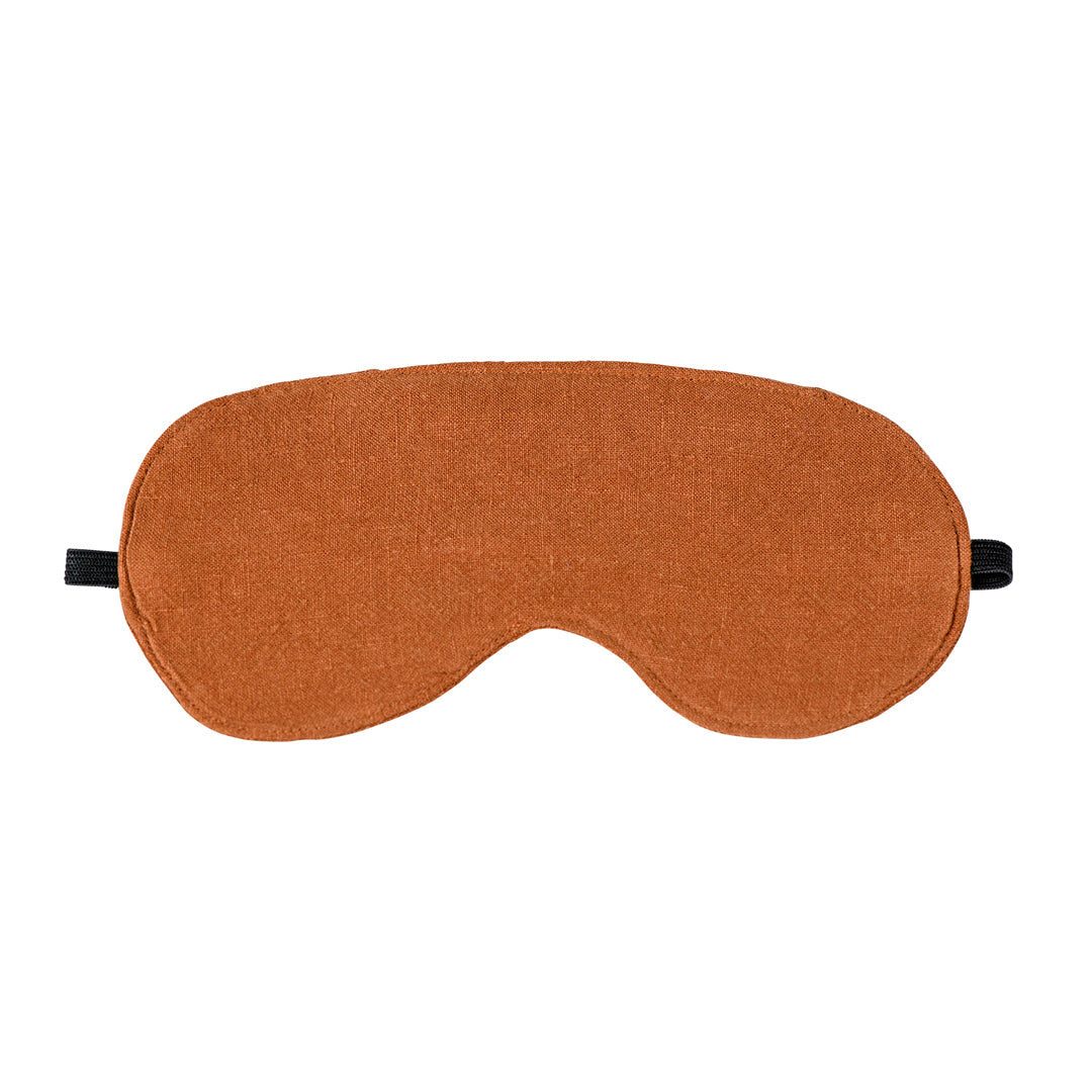 Copper Luxe Linen Eye Mask