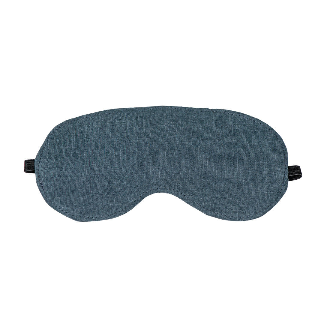 Slate Luxe Linen Eye Mask